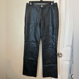 Princess Polly Faux Leather Straight Leg Pants